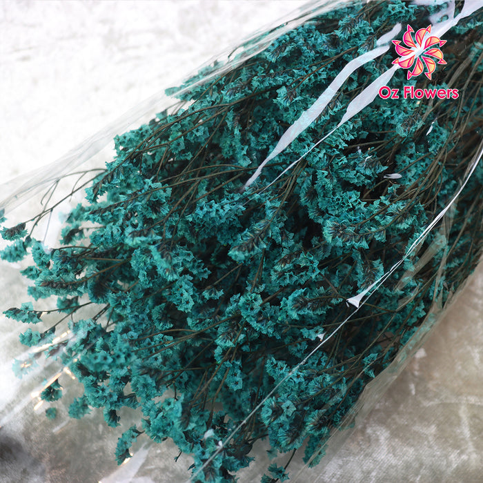 Cyan Natural Dried Crystal Grass Bunch