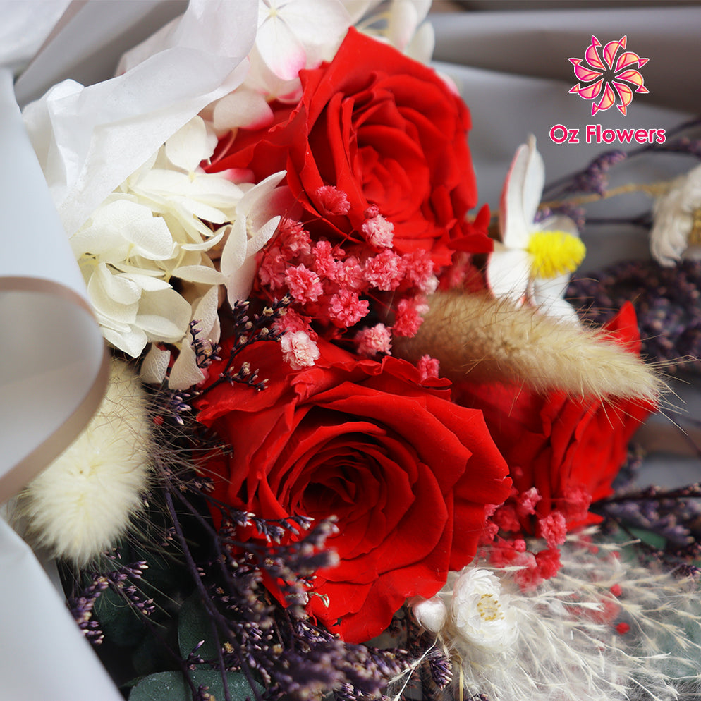 Dried Flowers Preserved Roses Bouquet Best Gift For All Special Events
