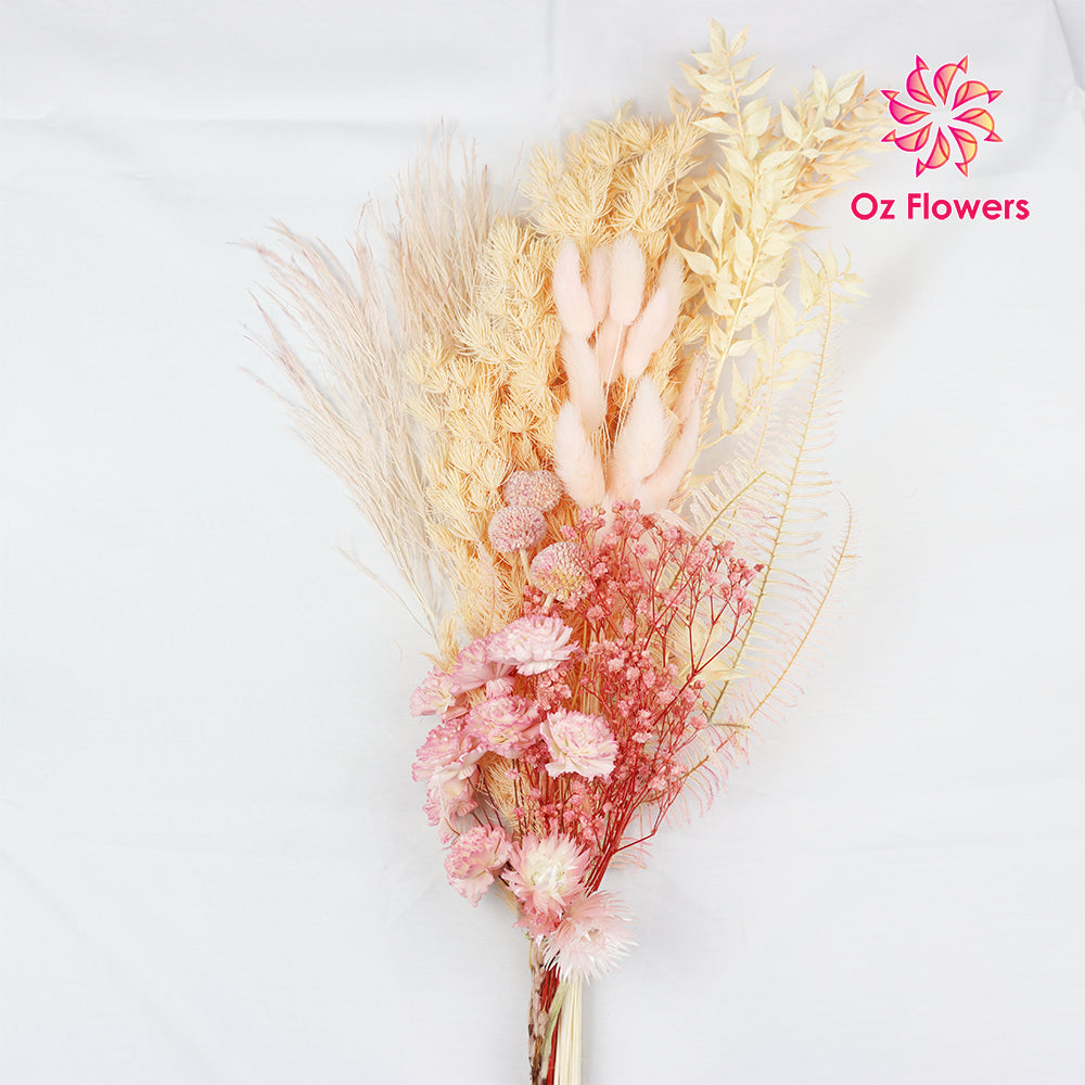 Long Lasting Beautiful Dried Flower Bouquet Light Orange Pink Oz Flowers