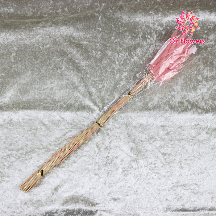 Pink Natural Dried Bunny Tails Flower Bunch