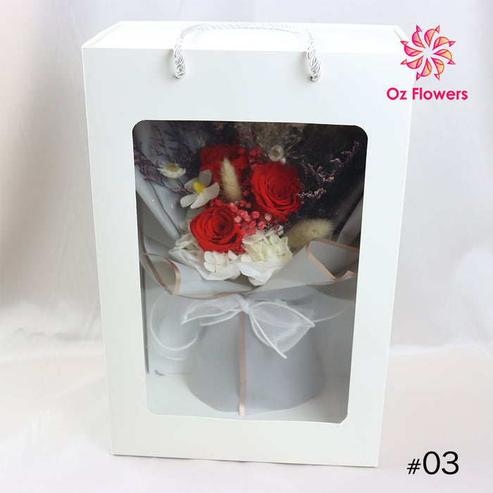 Dried Flowers Preserved Roses Bouquet Best Gift For All Special Events #03