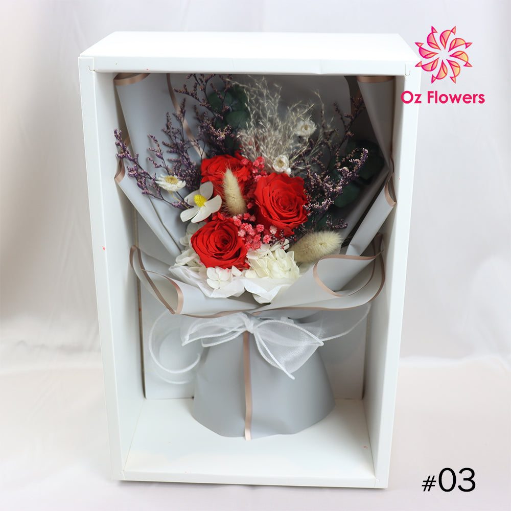 Dried Flowers Preserved Roses Bouquet Best Gift For All Special Events